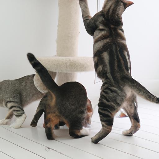 Cats playing with different play styles