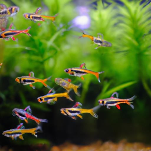 Colorful Harlequin Rasbora fish add vibrancy to any aquarium.