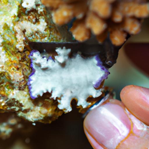 Attaching coral fragments to frag plugs is a crucial step in coral propagation.