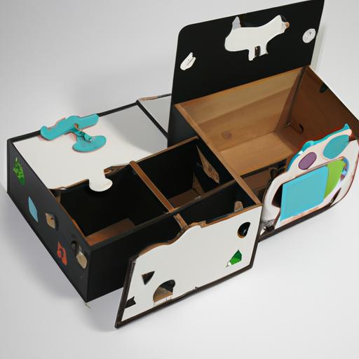 A handmade puzzle box designed to engage and stimulate cats mentally.