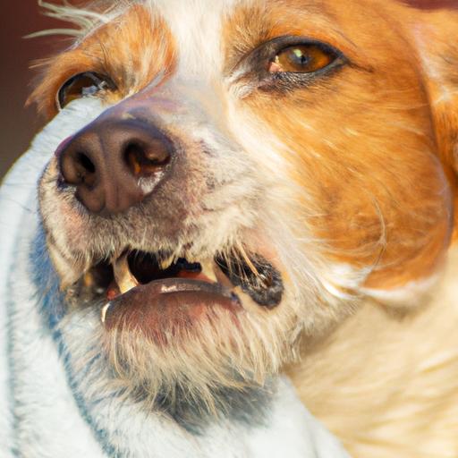 A dog experiencing coughing and sneezing, common symptoms of respiratory infections.