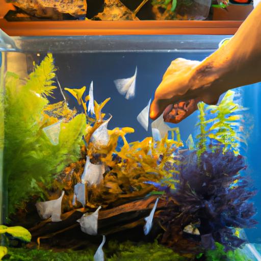 Creating a thriving ecosystem for angelfish in a freshwater planted community tank.