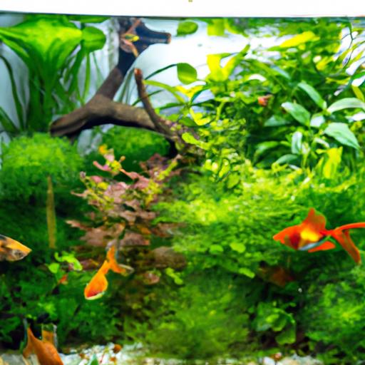 A stunning freshwater planted goldfish nano community tank.