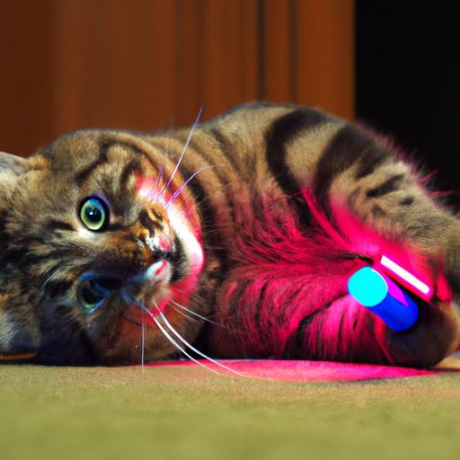 Engaging and stimulating play with an interactive laser pointer toy