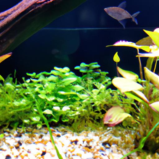 An array of vibrant live plants positioned in a freshwater tank