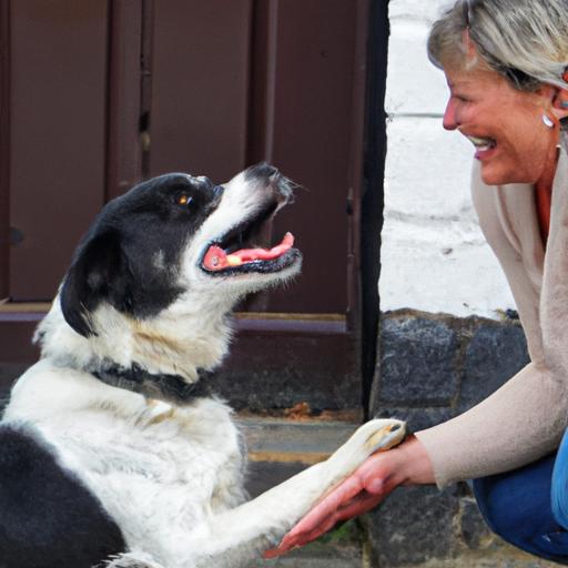 Creating a positive introduction between a dog and a stranger is crucial for fostering a friendly relationship.