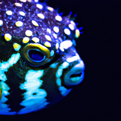 A rare freshwater pufferfish showcasing its mesmerizing patterns and vibrant colors.