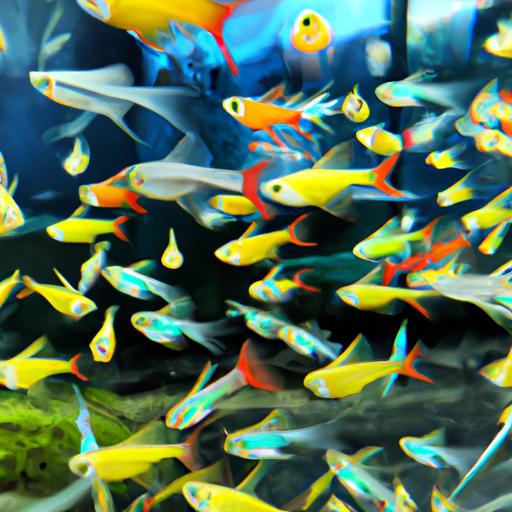 A mesmerizing display of unique Swordtail Fish varieties in an aquatic paradise.