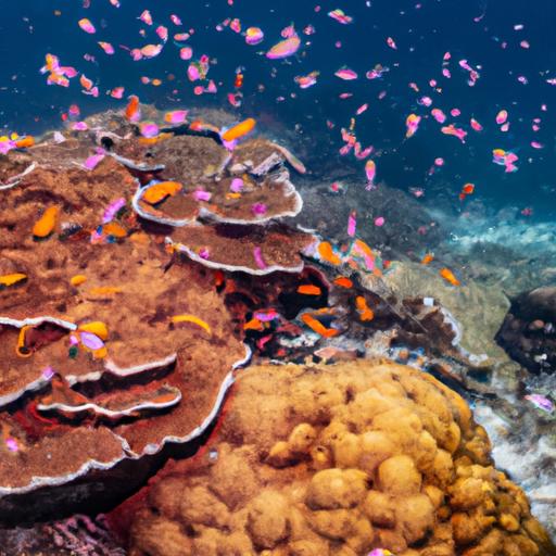 Vibrant coral colonies thriving in a stable temperature environment.